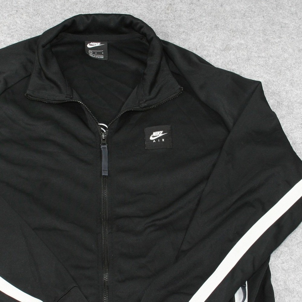 Nike Mens Track Jacket L Black Nike Air Back Graphic Side Stripe Full Zip